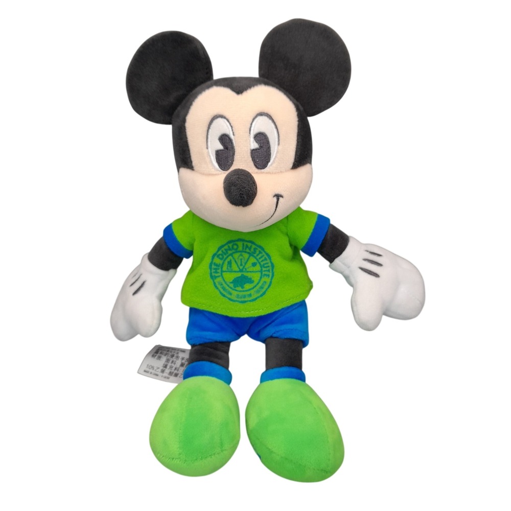 Disney Parks Mickey Mouse Dino Institute Animal Kingdom Plush Green Blue 11"